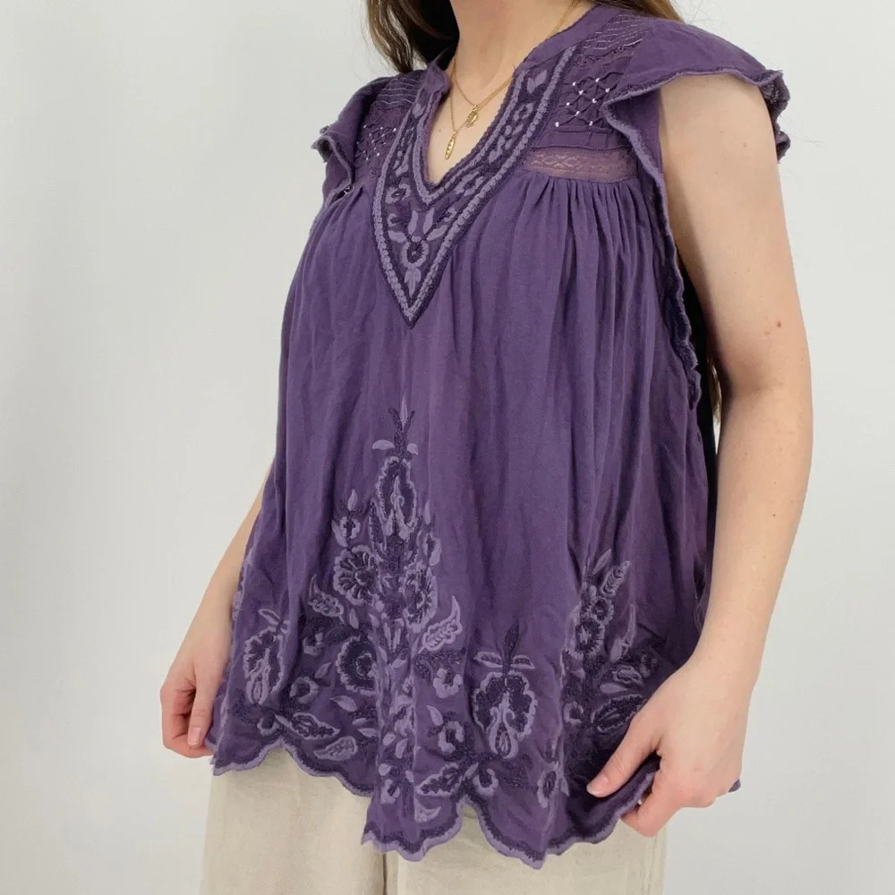 Sundance Felicity Flutter Top Lavender Purple Siz… - image 7